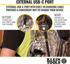 Klein Tools 62800BPCAMO Backpack Tool Bag, Tradesman Pro Extra-Large 40-Pocket Jobsite Camo Tool Backpack with Molded Bottom, Charging Port