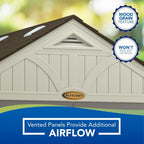 Outdoor Vanilla 8 ft. W x 10 ft. D Plastic Storage Shed