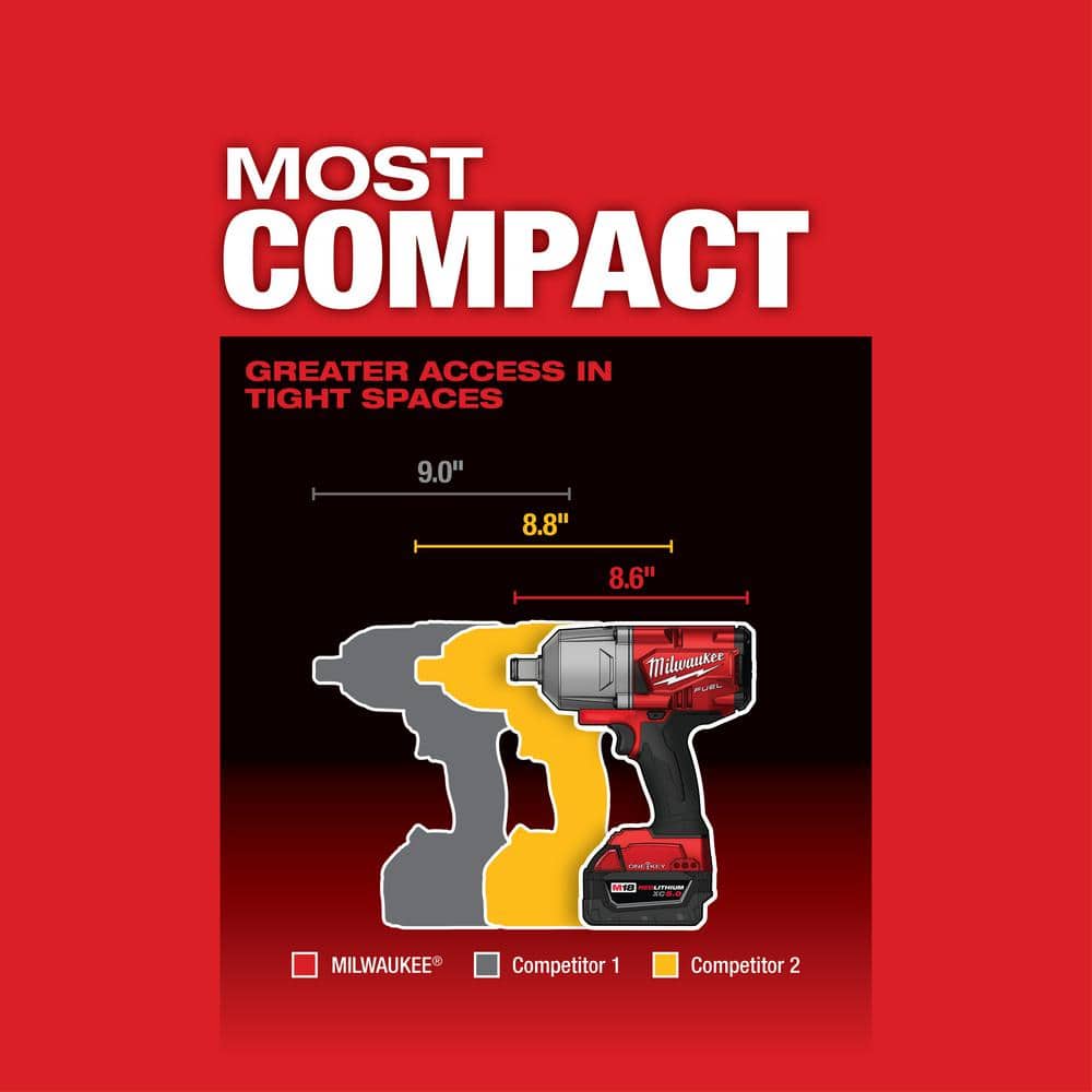 M18 FUEL ONE KEY 18V Lithium Ion Brushless Cordless 3/4 in. Impact Wrench with Friction Ring (Tool Only) 2864 20