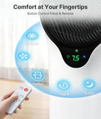 3-in-1 Evaporative Air Cooler - Portable Swamp Cooler Air Conditioner with 5.5L Water Tank & 2 Ice Packs, 3 Speeds, 3 Modes, Cooling Fans that Blow Cold Air for Home & Office, Mother's Day