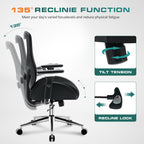 750lbs Big and Tall Office Chair with Wide Thick Seat Cushion for Heavy People Ergonomic Computer Mesh Desk Chairs with 4D Armrests, Adjustable Lumbar Support for Adults 8 Hours daliy Work