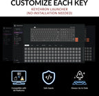 Keychron V6 Max Wireless Custom Mechanical Keyboard, 2.4 GHz Bluetooth 5.1 QMK Full-Size Layout RGB with Hot-swappable Silent Red Switch Compatible with Mac Windows Linux