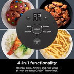 Ninja Crispi 4 in 1 Portable Glass Air Fryer Cooking System, 4QT & 6 Cup Glass Containers with Storage Lids, Easy Meals, Microwave, Freezer & Dishwasher Safe, Air Fry, Bake & More, Cyberspace, FN101GY : Home & Kitchen