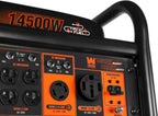 WEN 14500-Watt 120V/240V Tri-Fuel Generator  Transfer-Switch Ready with Electric Start and Wheel Kit (TF1450)