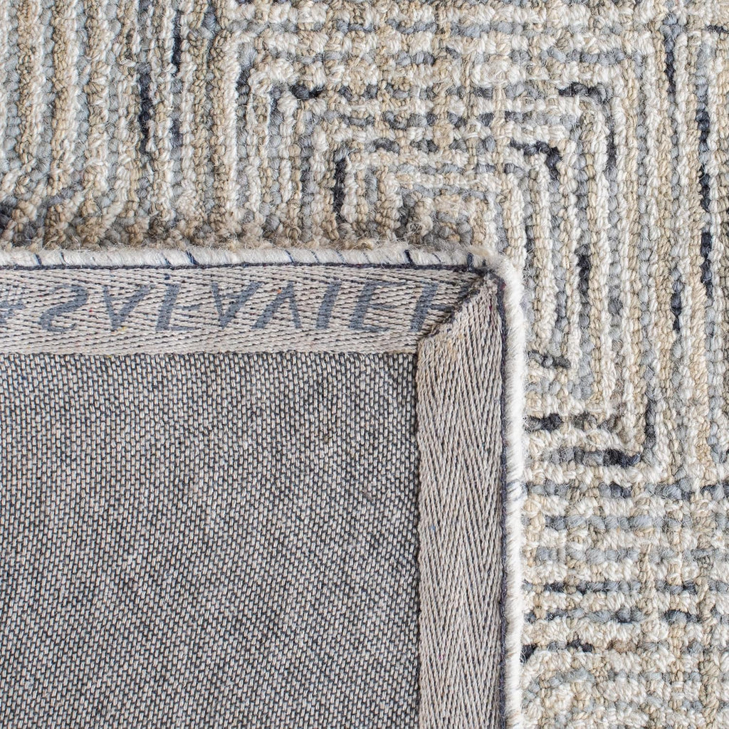 SAFAVIEH Aspen Collection Area Rug - 9' x 12', Grey & Beige, Handmade Boho Wool, Ideal for High Traffic Areas in Living Room, Bedroom (APN286F)