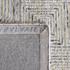 SAFAVIEH Aspen Collection Area Rug - 9' x 12', Grey & Beige, Handmade Boho Wool, Ideal for High Traffic Areas in Living Room, Bedroom (APN286F)