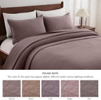 100% Cotton Quilt Set Oversized King Size - Soft Lightweight Stripe Bedding Set, Classic Comforter Set for All Season with 2 Shams, Oversized Bedspread Coverlet, 120 x120 inches