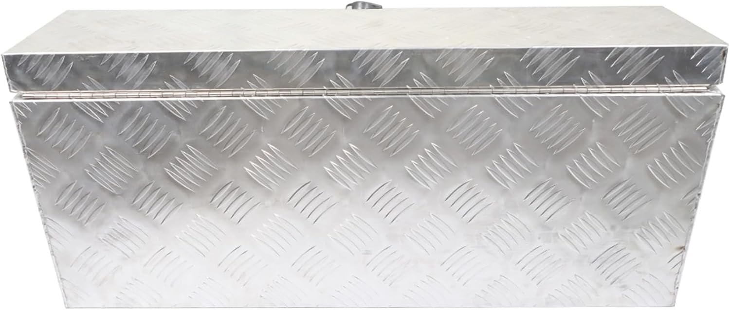 30 Aluminum Trailer Tool Box Chest box Pickup Truck Bed Storage Toolboxes Organizer Side Handle, Lock w/ 2 Keys, Silver