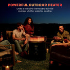 Ninja Fireside360™ Outdoor Heater & Fire Pit | 3 Modes: Flame  Heat  Flame & Heat | Portable for Patio  Deck  Camping  Beach | Easy Control Smokeless Flames | Push to Start Ignition | Black | OF101BK