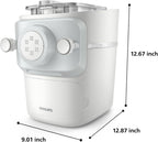 Philips 7000 Series Pasta Maker, ProExtrude Technology 150W, 8 discs, Perfect Mixing Technology, Prepare up to 8 Portions, HomeID App, White, (HR2660/03)