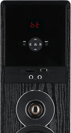 Rockville TM80B Powered Home Theater Tower Speaker System  Black  800W  8" Subwoofers  Bluetooth  USB/SD Playback  FM Radio  Remote Control  Karaoke Ready  Perfect for Home Entertainment