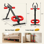 NEWBULIG Ab Machine, Abs Workout Equipment for Home Gym, Adjustable Ab Trainer Machine for Stomach Workout, Foldable Abdominal Trainer