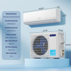 DELLA Serena 22 SEER2 12000 BTU Mini Split Heat Pump Works with Alexa, Energy Star 1 Ton Pre-Charged 230V Ductless AC Unit Inverter Air Conditioner System for Rooms up to 550Sq.Ft, 16.4ft Install Kit