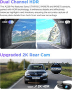 VIOFO A229 Pro 4K HDR Dash Cam  Dual STARVIS 2 IMX678 IMX675  4K+2K Front and Rear Car Camera  2 Channel with HDR  Voice Control  5GHz WiFi GPS  Night Vision 2.0  24H Parking Mode
