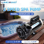 SPA Pump  4HP Hot Tub Pump - 2 Speed LX SPA Pumps Motor 220-240V  2" Port  56 Frame (Model: 56WUA400-II)