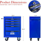 5 Drawers Tool Cart on Wheels, Multifunctional Rolling Tool Box, Drawers Rolling Trolley Organizer Tools Storage Chest for Warehouse,Garage,Workshop,Repair Shop (5 Drawers-30.5"H)