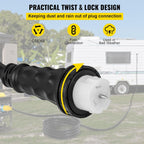 VEVOR 50FT 50 Amp Generator Extension Cord  STW 45446 + 45505 125V 250V Generator Power Cord  N14-50P & SS2-50R & CS6364 Twist Lock Connectors