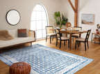 SAFAVIEH Brentwood Collection Area Rug - 9' x 12', Navy & Beige, Traditional Oriental Distressed Design, Non-Shedding & Easy Care, Ideal for High Traffic Areas in Living Room, Bedroom (BNT899N)