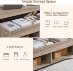Yaheetech Lift Top Coffee Table with Hidden Storage Compartment & Lower Shelf, Lift Tabletop Farmhouse Table for Living Room Office Reception, 47.5in L, Gray