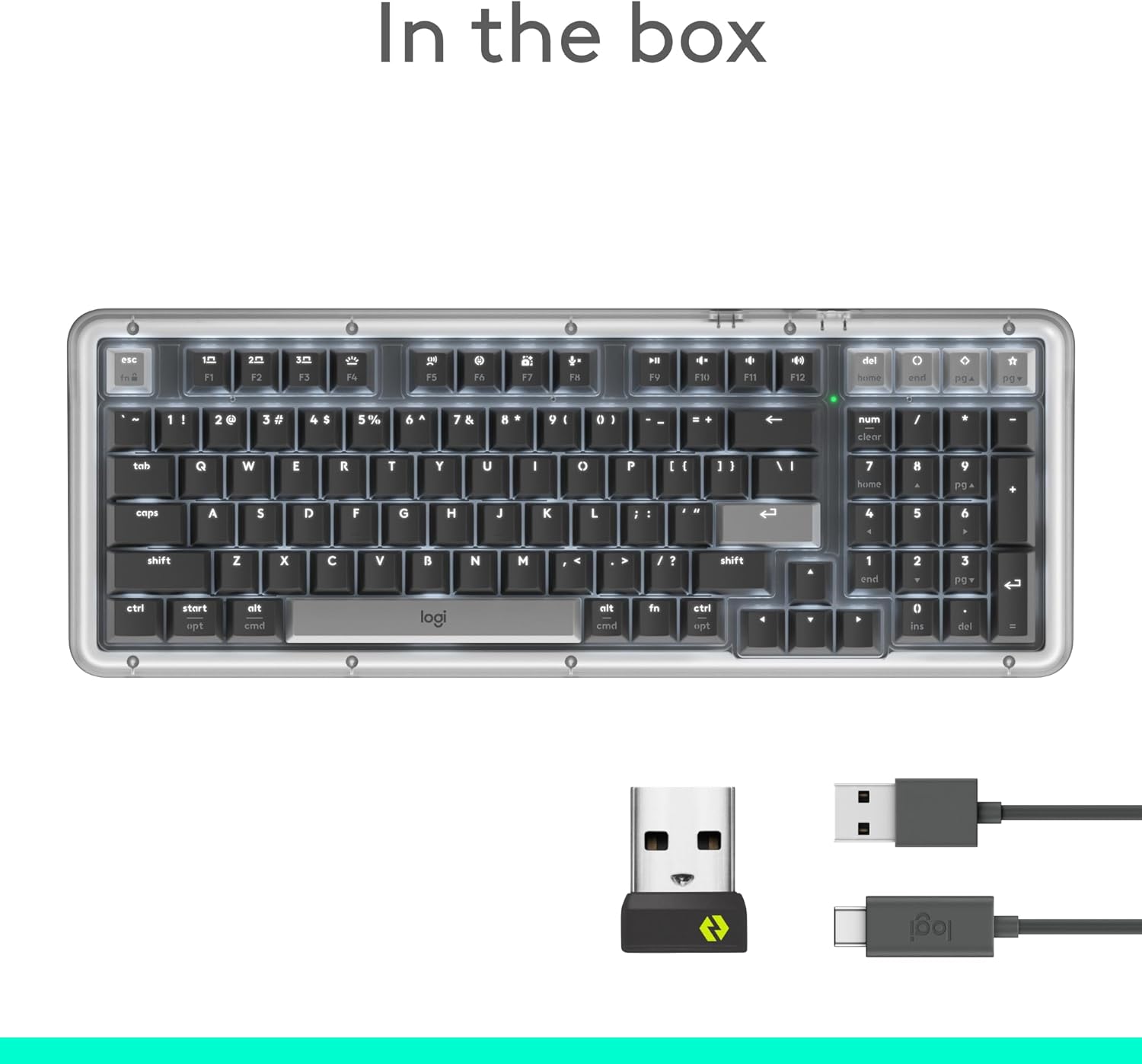 Logitech Alto Keys K98M Wireless Mechanical Keyboard, Customizable Keyboard with Vibration Absorbing Gasket, Backlit Keys, Bluetooth, USB-C Charging, for PC, Mac, Laptops - Graphite