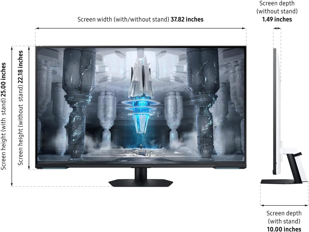 SAMSUNG 43" Odyssey Neo G7 Series 4K UHD Smart Gaming Monitor  144Hz  1ms  VESA Display HDR600  Quantum Matrix Technology  AMD FreeSync Premium Pro  LS43CG702NNXZA  Black