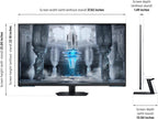 SAMSUNG 43" Odyssey Neo G7 Series 4K UHD Smart Gaming Monitor  144Hz  1ms  VESA Display HDR600  Quantum Matrix Technology  AMD FreeSync Premium Pro  LS43CG702NNXZA  Black