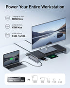 Anker 675 USB-C Docking Station (12-in-1  Monitor Stand  Wireless) with 10Gbps USB-C Ports  4K@60Hz HDMI Display  Wireless Charging Pad  for Lenovo ThinkPad  MacBook Pro M1 / M2