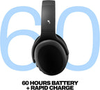 Skullcandy Crusher ANC 2 Wireless Over-Ear Bluetooth Headphones with Extra USB-C Charging Cable  Multi-Sensory Bass  Active Noise Cancelling  60 Hours Battery  Microphone iPhone Android - True Black