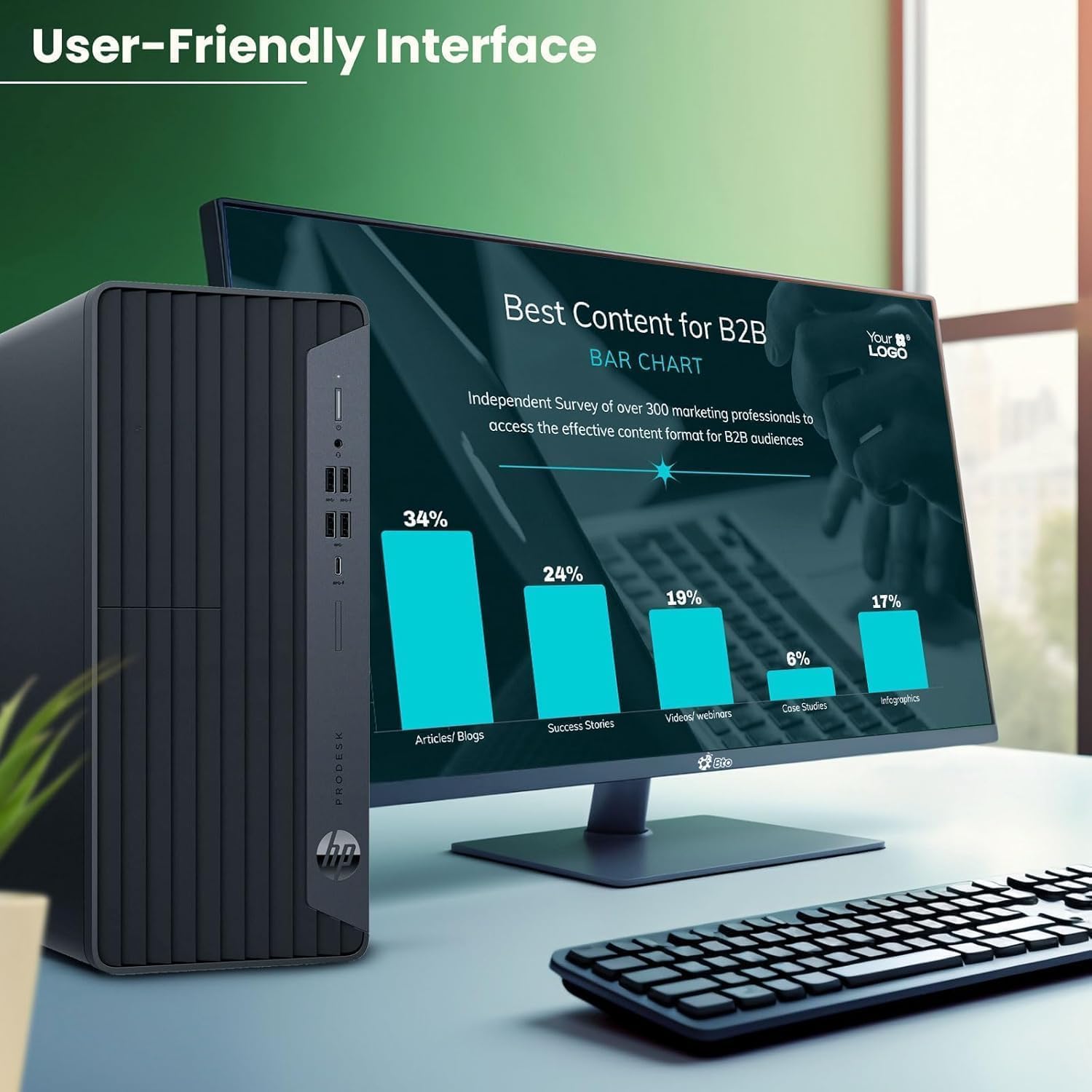 HP ProDesk 600 MT Office Desktop Computer for Business  Accounting & Data Processing  Intel 6-Core i5-10400F  16GB RAM  1TB PCIe SSD  WiFi Adapter  Keyboard & Mouse  Windows 11 Pro  Jet Black