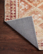 Loloi Layla Collection LAY-16 Natural/Spice 9'-0" x 12'-0" .13" Thick Area Rug, Soft, Durable, Vintage Inspired, Distressed, Low Pile, Non-Shedding, Easy Clean, Printed, Living Room Rug
