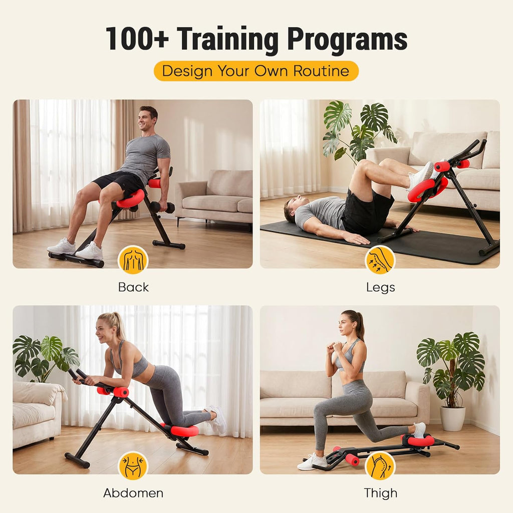 NEWBULIG Ab Machine, Abs Workout Equipment for Home Gym, Adjustable Ab Trainer Machine for Stomach Workout, Foldable Abdominal Trainer