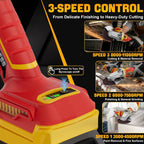 Ecarke Flathead Angle Grinder Compatible with DeWalt 20V Battery, 4-1/2" to 5",11000RPM, Anti-Vibration & Gyroscope Safety System,Tool-Free Guard, Angle Grinder for Tight Spaces Grinding (Tool Only)