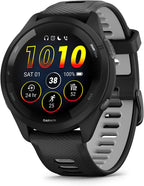 Garmin Forerunner 265 Running Smartwatch  Colorful AMOLED Display  Training Metrics and Recovery Insights  Black and Powder Gray (Renewed)