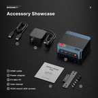 BOSGAME P3 Lite Gaming Mini PC with AMD Ryzen 7 6800H  32GB DDR5 RAM 1TB PCIe 4.0 NVMe SSD  Radeon 680M iGPU  Dual 2.5G LAN Win 11 Pro Desktop Computer with USB4/8K UHD/Wi-Fi 6E/BT 5.2