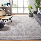 SAFAVIEH Abstract Collection Area Rug - 9' x 12', Ivory & Charcoal, Handmade Wool, Ideal for High Traffic Areas in Living Room, Bedroom (ABT340H)