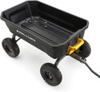 7GCG-NF Heavy-Duty Poly Dump Garden Cart with No-Flat Tires, 7 Cubic Feet, 1200-Pound Capacity, Black, Amazon Exclusive