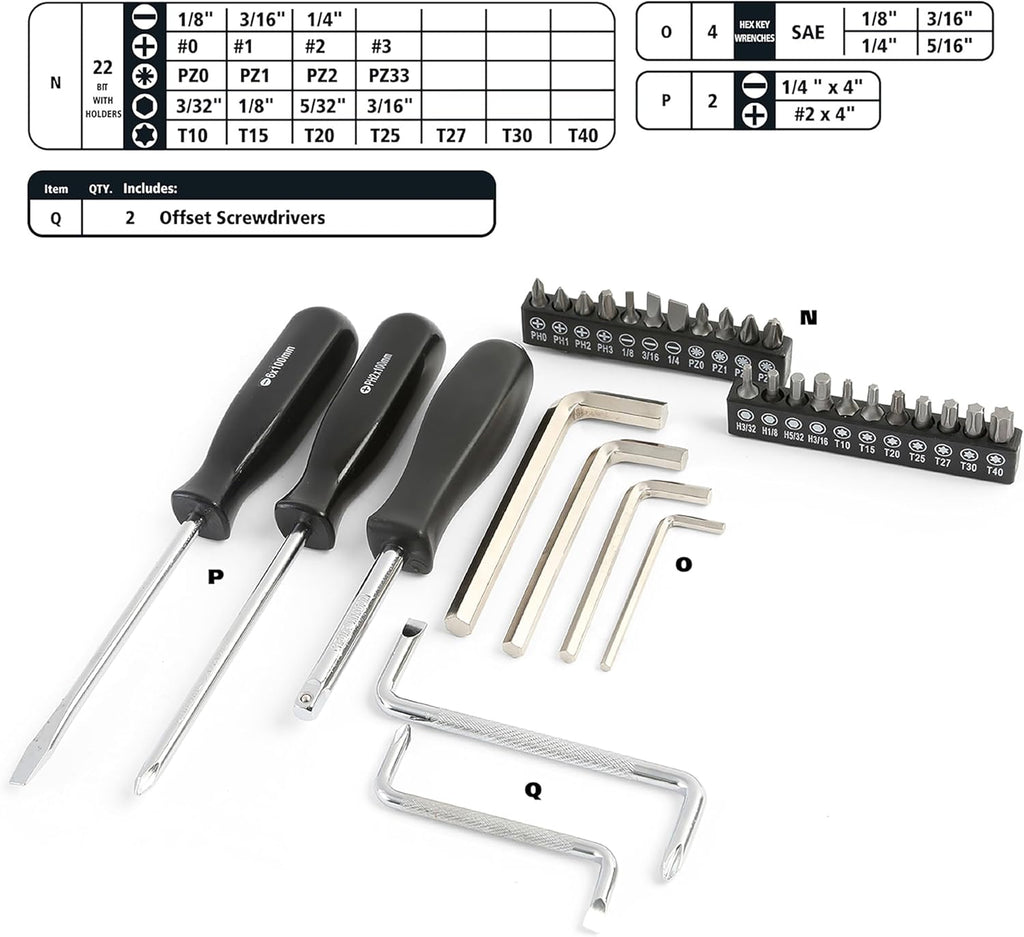Great Neck MS125 125 Piece Marine Tool Set, Gifts for Men, Dad Gifts, High Visibility, Water-Resistant Boat Tool Box Case, Anti-Rust Chrome-Plated Boat Supplies And Accessories