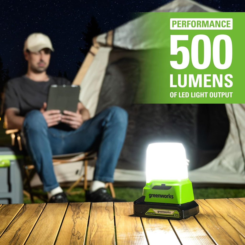 Greenworks 48V (2x24V) 21" Brushless Self-Propelled Mower 500 Lumen Lantern Fan Mini Bluetooth Speaker Inflator Combo Kit (2) 5Ah &(2) 2Ah Battery &2 Charger