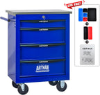 4-Drawer Rolling ToolChest, Blue & BlackModular Tool Box withWheels, Heavy-DutyRolling Tool Cabinet forGarage & WorkshopStorage