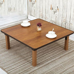 Japanese-Style Square Folding Tea Coffee Table, Low Table, Dining Table, Study Table, Small Desk, for Tatami Sitting On The Floor Bedroom Bay Window Tea Room (Size : 80x80cm)