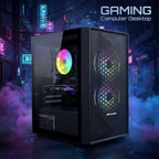 STGAubron Prebuilt Gaming PC Desktop  Radeon RX 550 4G  Intel Core i5 up to 3.6GHz  16G RAM  512G SSD  WiFi 6  BT 5.0  RGB Fan x2  Windows 11 Home