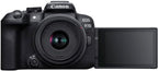 Canon EOS R10 Mirrorless Camera Kit with RF-S 18-45mm Lens | 24.2MP APS-C  4K Video  Perfect for Beginner Photographers & Vloggers (5331C009) + Adapter EF-EOS R + 64GB Card + LP-E17 Battery + Bag