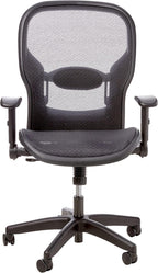 Space Seating 23 Series Professional Dark Air Grid Seat and Back Manager’s Office Chair with Adjustable Lumbar Support and Padded Arms, Black
