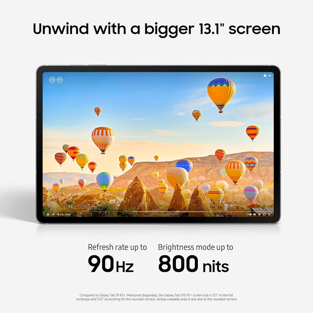 SAMSUNG Galaxy Tab S10 FE+ 13.1” 128GB WiFi Android Tablet  Large Display  Long Battery Life  Exynos 1580 Processor  IP68  Water-Resistant  90 Hz Refresh  S Pen for Note-Taking  US Version  Gray