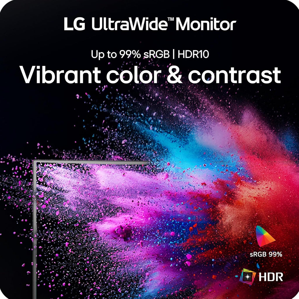 LG 34WR55QK-B 34-inch UltraWide WQHD (3440 x 1440) Curved Computer Monitor  100Hz  5ms  HDR10  Reader Mode  HDMI  DisplayPort  USB Type-C  Tilt/Height Adjustable Stand  Black