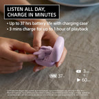 Sony LinkBuds Clip Open-Ear Truly Wireless Earbuds  Comfortable & Secure Fit  Lightweight Clip-On Design  Touch Controls  Ambient Sound Awareness  Water Resistant  Up to 37 Hrs of Playback  Black