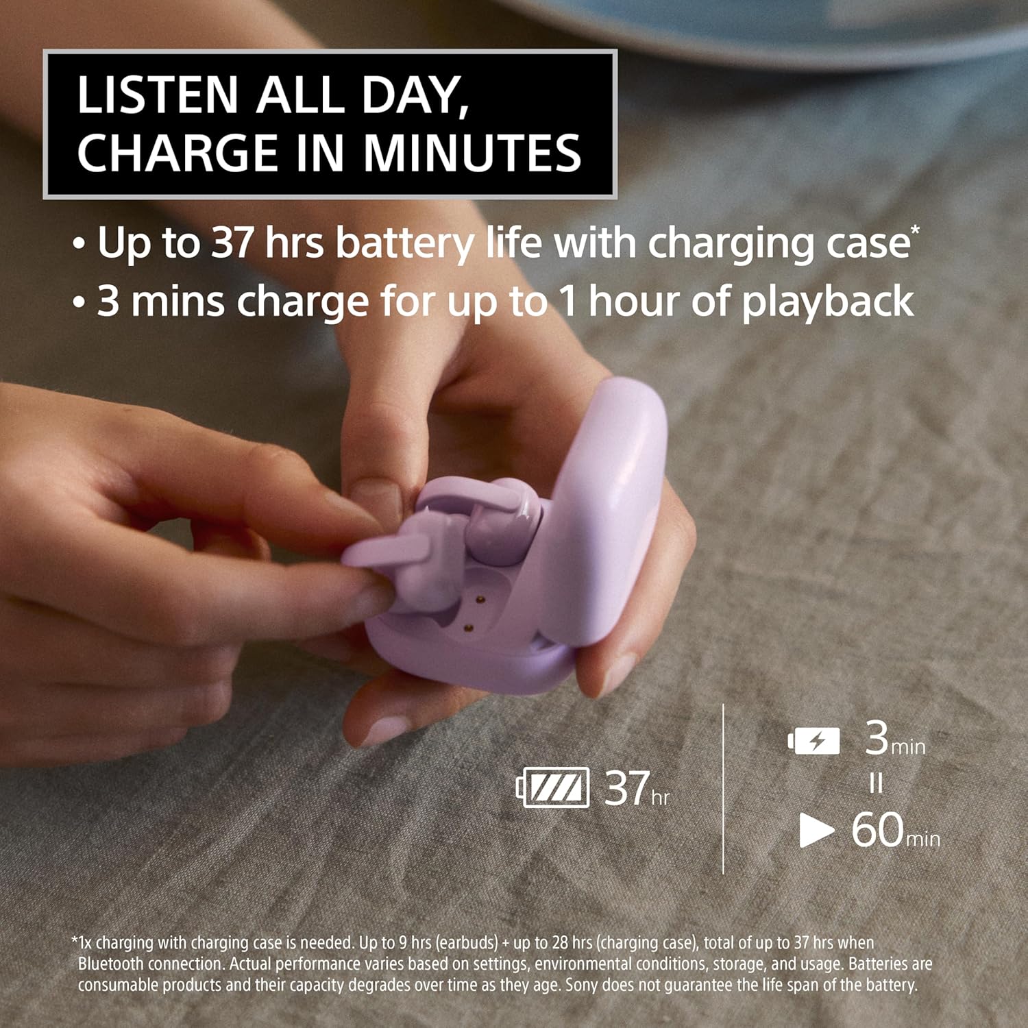 Sony LinkBuds Clip Open-Ear Truly Wireless Earbuds  Comfortable & Secure Fit  Lightweight Clip-On Design  Touch Controls  Ambient Sound Awareness  Water Resistant  Up to 37 Hrs of Playback  Black