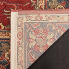 SAFAVIEH Mahal Collection Area Rug - 8' x 10', Red & Navy, Traditional Oriental Design, Non-Shedding & Easy Care, Ideal for High Traffic Areas in Living Room, Bedroom (MAH693F)