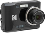 KODAK Pixpro FZ45 Digital Camera Bundle  Includes: SanDisk 64GB SDXC Memory Card  Spare Batteries and Card Reader (4 Items) (Black)