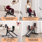 Hip Abduction & Glute Exercise Machine – Home Gym Thigh and Booty Workout Equipment for Women & Men – Compact Abductor Trainer with Adjustable Resistance & 35 lb Resistance Band